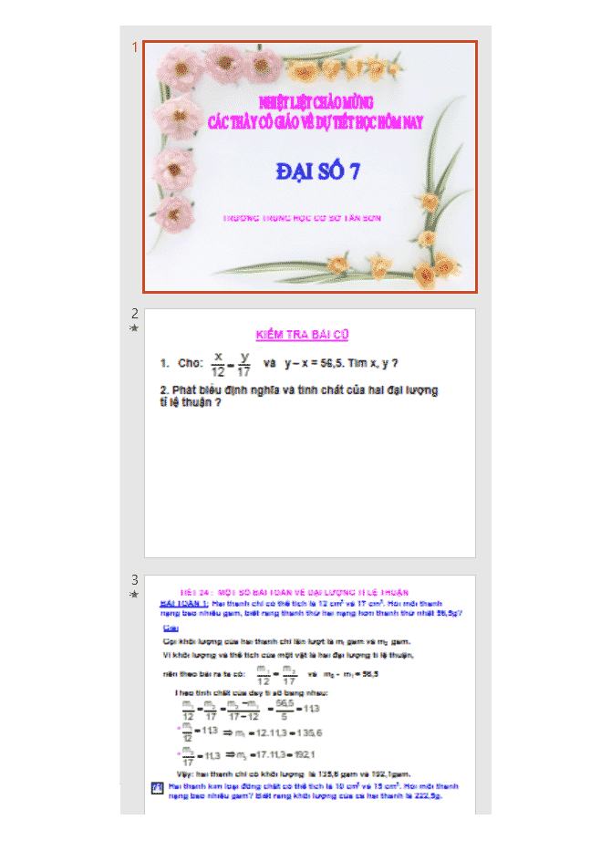 image for page Bộ slide bài giảng toán 7 mới nhất
