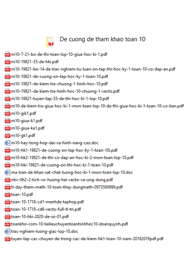 image for page Tổng hợp đề cương ôn tập học kì 1 lớp 10