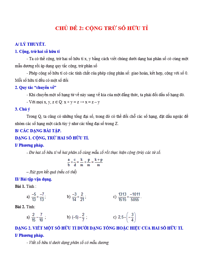 image for page Bộ tài liệu dạy thêm toán 7 theo chủ đề