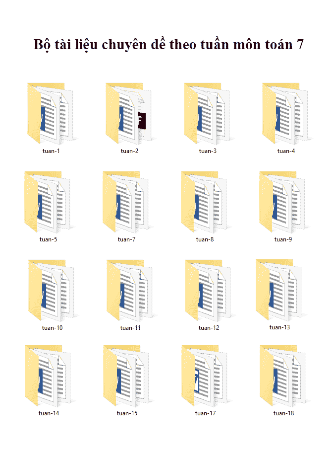 Bộ tài liệu chuyên đề theo tuần môn toán 7