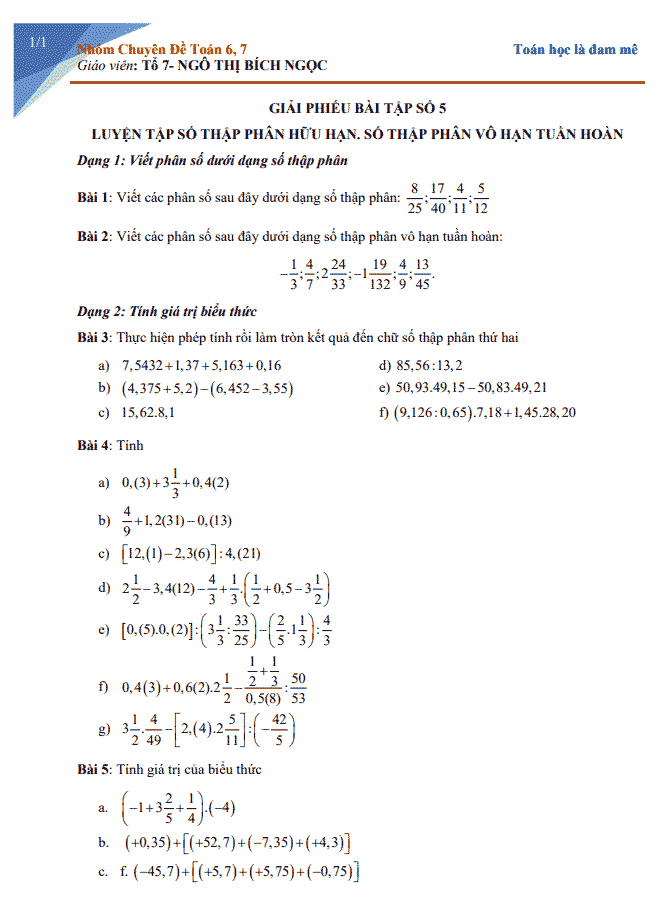image for page Bộ tài liệu chuyên đề theo tuần môn toán 7