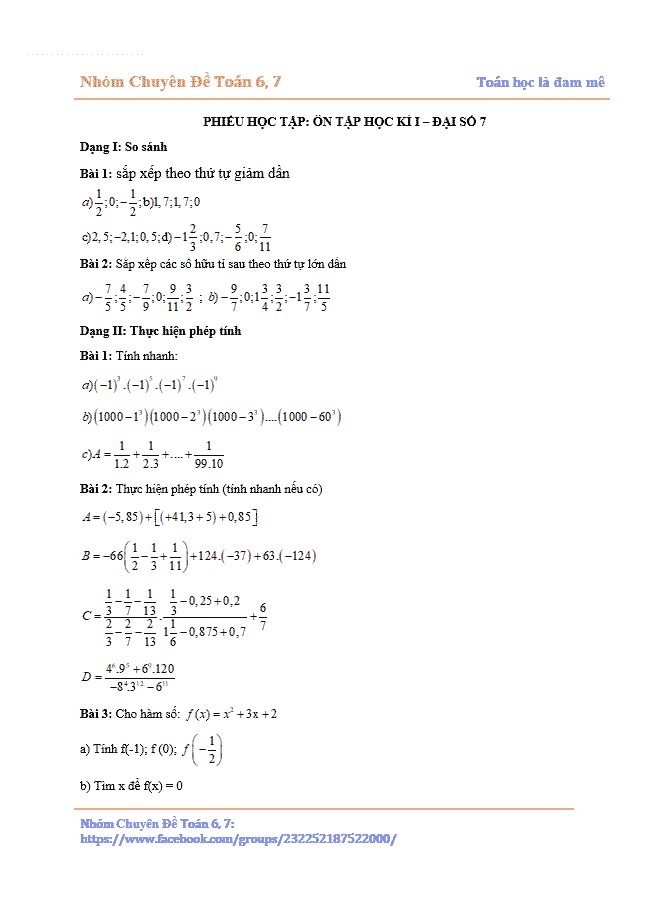 image for page Bộ tài liệu chuyên đề theo tuần môn toán 7