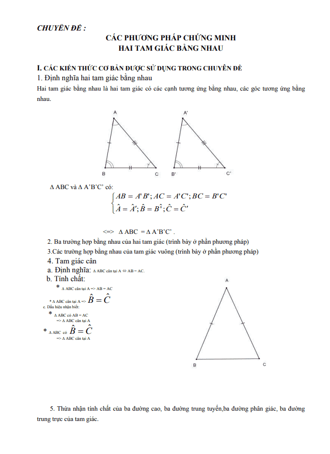 image for page Bộ tài liệu chuyên đề, đề cương, bài tập, đề kiểm tra môn hình học 7