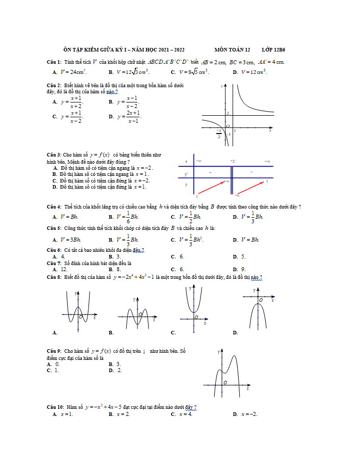 image for page Tổng hợp các đề thi học kì và đề thi tham khảo lớp 12 