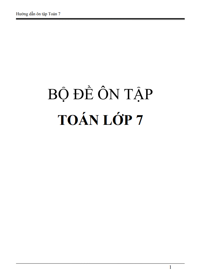 image for page Tuyển tập các bộ đề thi toán 7 học kỳ 1
