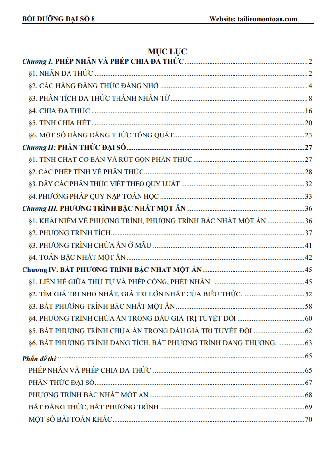 image for page Tổng hợp bộ chuyên đề, đề thi học sinh giỏi toán 8 dạng pdf