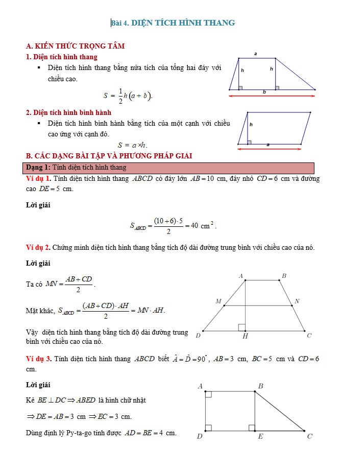 image for page Bộ lý thuyết bài giảng toán 8 môn hình học kỳ 1