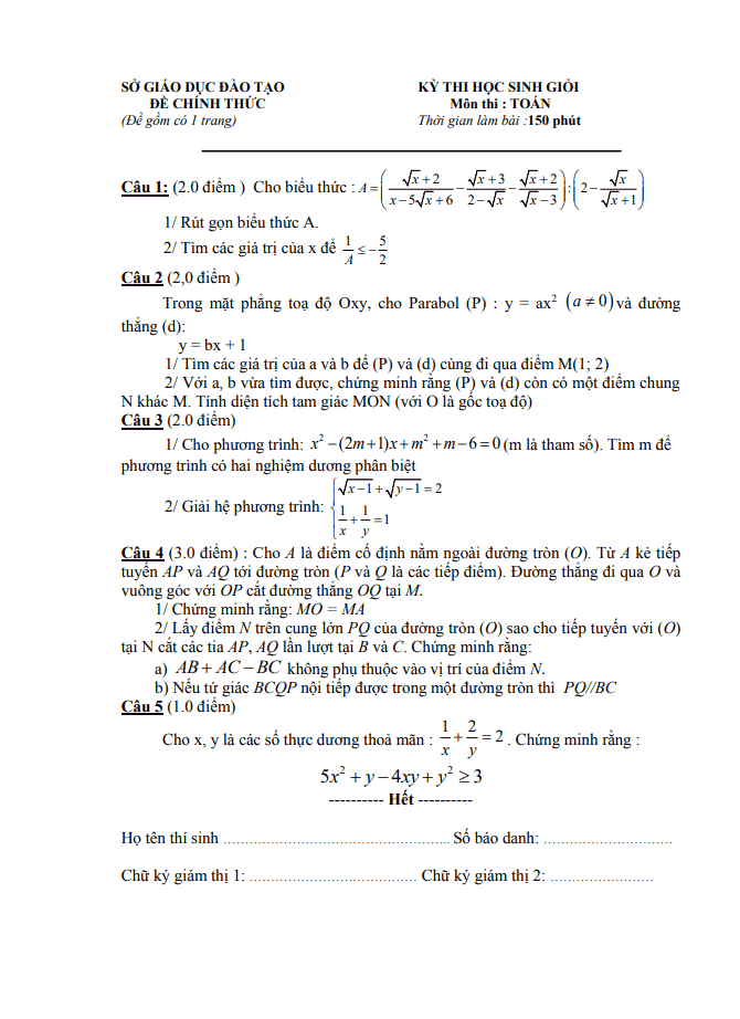 image for page Bộ đề học sinh giỏi các tỉnh thành trên cả nước qua các năm 