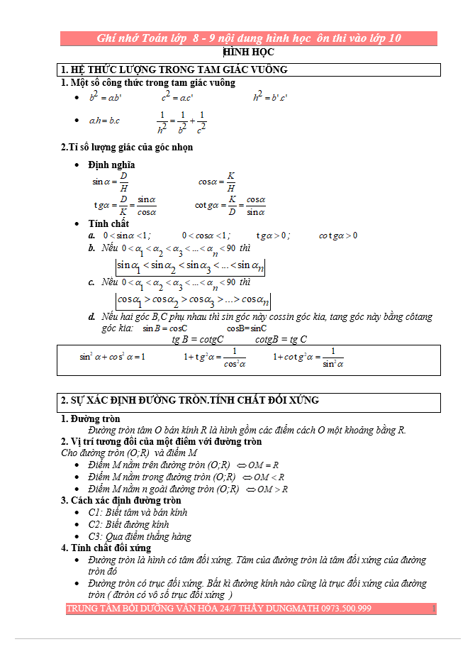 image for page Tổng hợp lý thuyết các dạng toán kèm các bài tập và bài kiểm tra