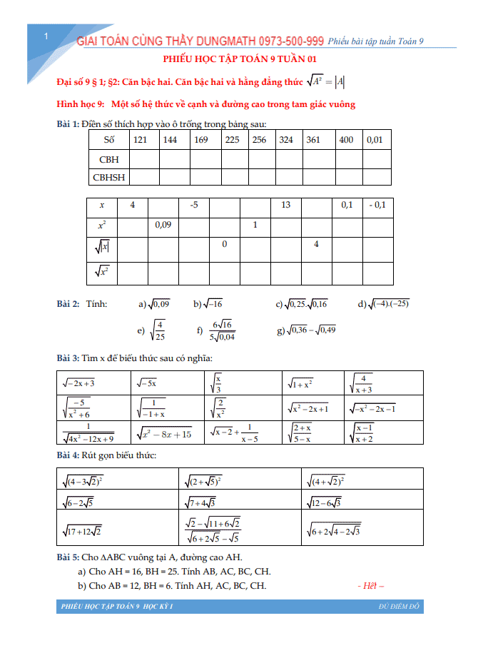 image for page Tổng hợp các bài tập và chuyên đề lớp 9