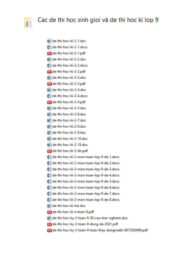 image for page Các đề thi học sinh giỏi và đề thi học kì lớp 9