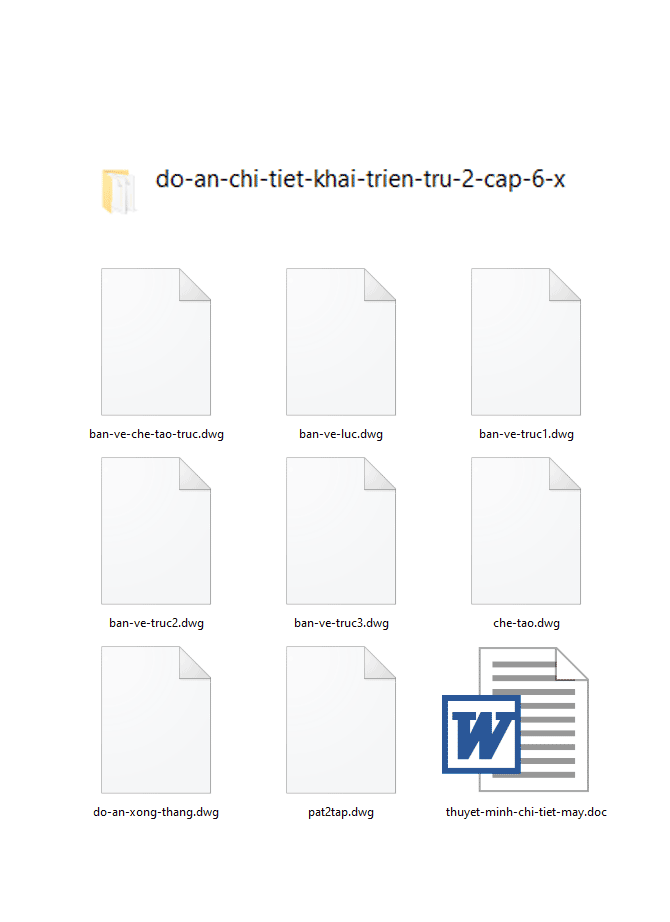 image for page Đồ án chi tiết khai triển trụ + bản vẽ