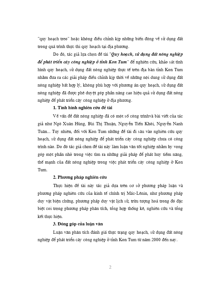 image for page Quy hoạch, sử dụng đất nông nghiệp để phát triển cây công nghiệp ở tỉnh Kon Tum