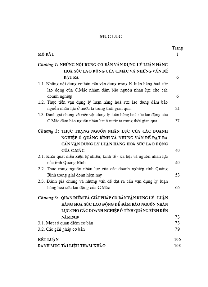 image for page Vận dụng lý luận hàng hoá sức lao động của c.mác vào việc đảm bảo  nguồn nhân lực cho các doanh nghiệp ở tỉnh  quảng  bình