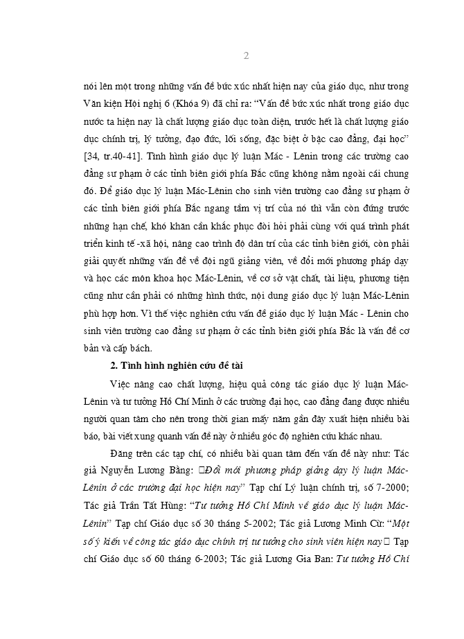 image for page Vấn đề giáo dục lý luận mác - lênin cho sinh viên các trường cao đẳng sư phạm ở các tỉnh biên giới phía bắc việt nam hiện nay