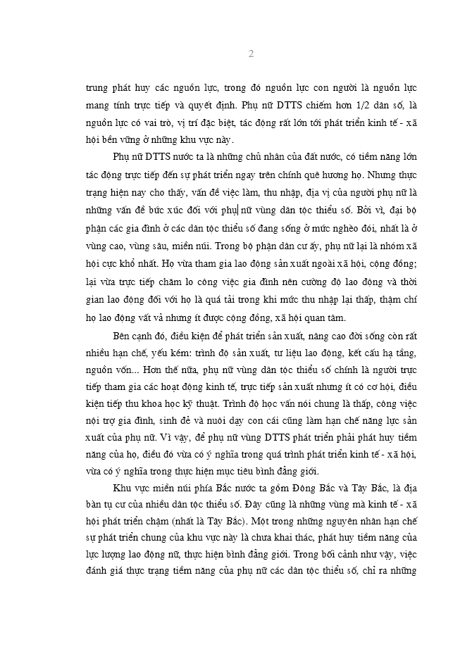 image for page Phát huy tiềm năng của phụ nữ dân tộc thiểu số trong quá trình phát triển kinh tế - xã hội ở các tỉnh miền núi phía Bắc nước ta hiện nay