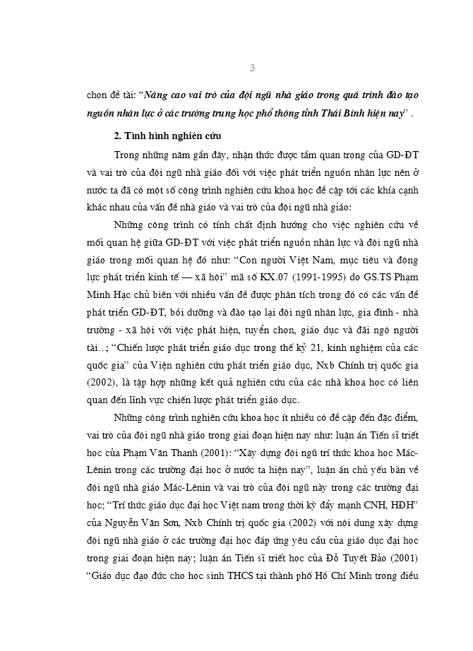image for page Nâng cao vai trò của đội ngũ nhà giáo trong quá trình đào tạo nguồn nhân lực ở các trường trung học phổ thông  tỉnh Thái Bình hiện nay