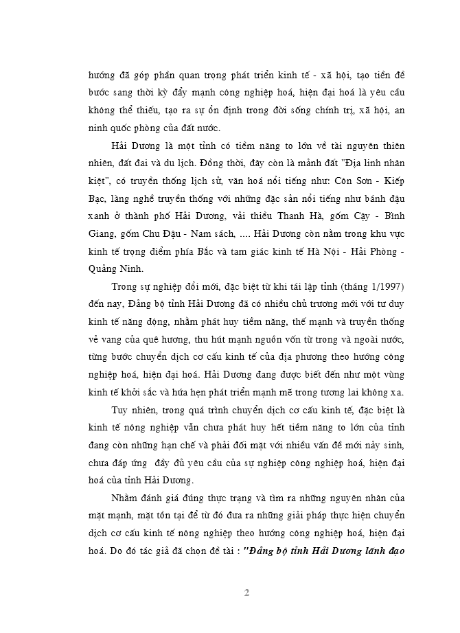 image for page Đảng bộ tỉnh Hải Dương lãnh đạo chuyển dịch cơ cấu kinh tế nông nghiệp theo hướng công nghiệp hóa, hiện đại hóa từ 1997 đến 2004