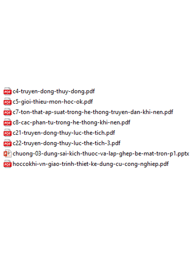 Bộ tài liệu về các phần tử trong hệ thống khí nén