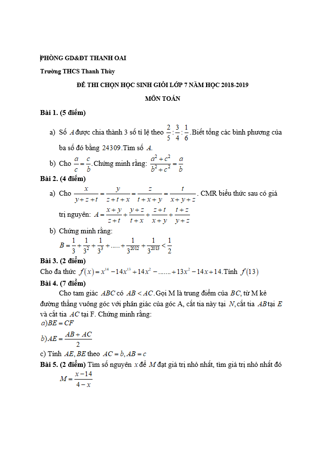 image for page Tổng hợp bộ đề thi học sinh giỏi toán 7 qua các năm