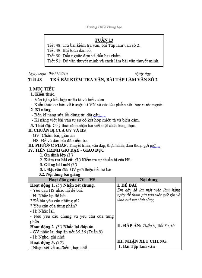 image for page Giáo án môn Văn Học 8