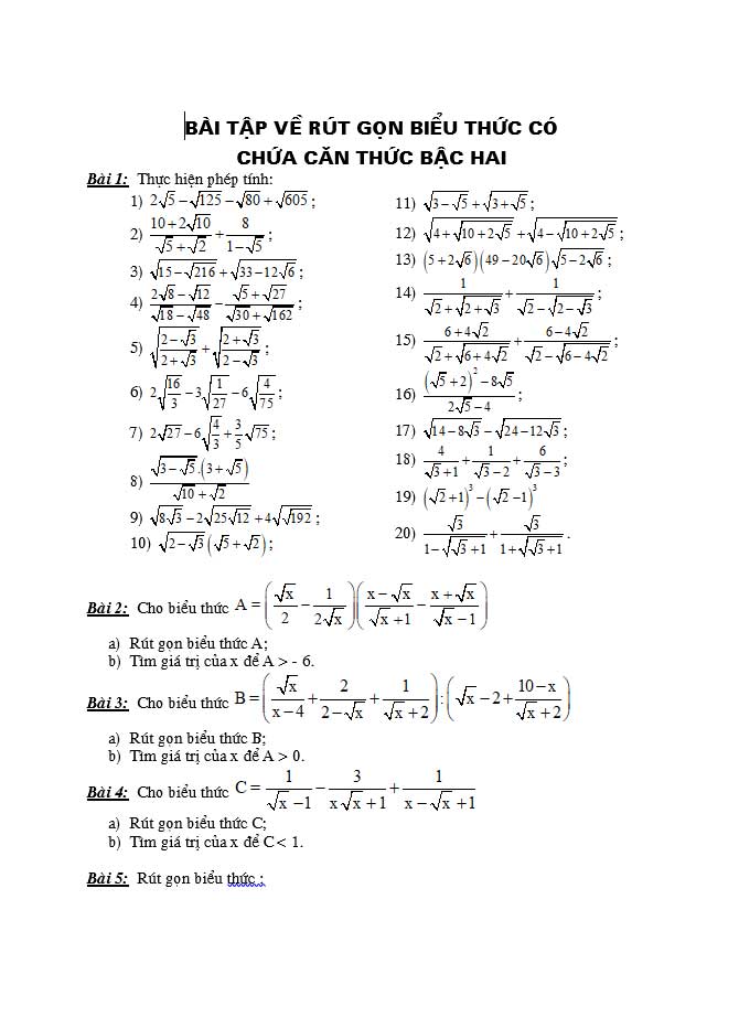 image for page Các dạng bài tập, chuyên đề toán và các đề thi 