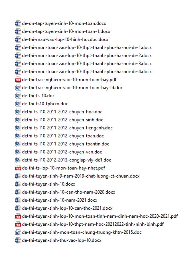 Tổng hợp đề thi tuyển sinh các môn vào 10 trên cả nước