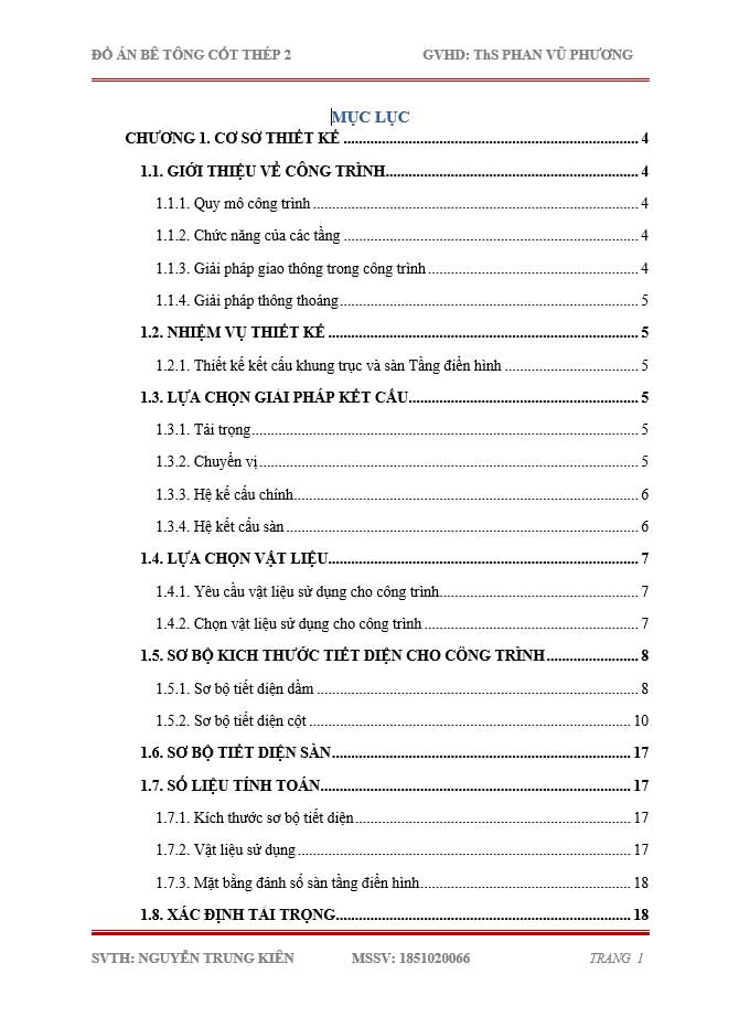 image for page Báo cáo Đồ án Tốt nghiệp Thiết kế công trình: Chung cư Park View