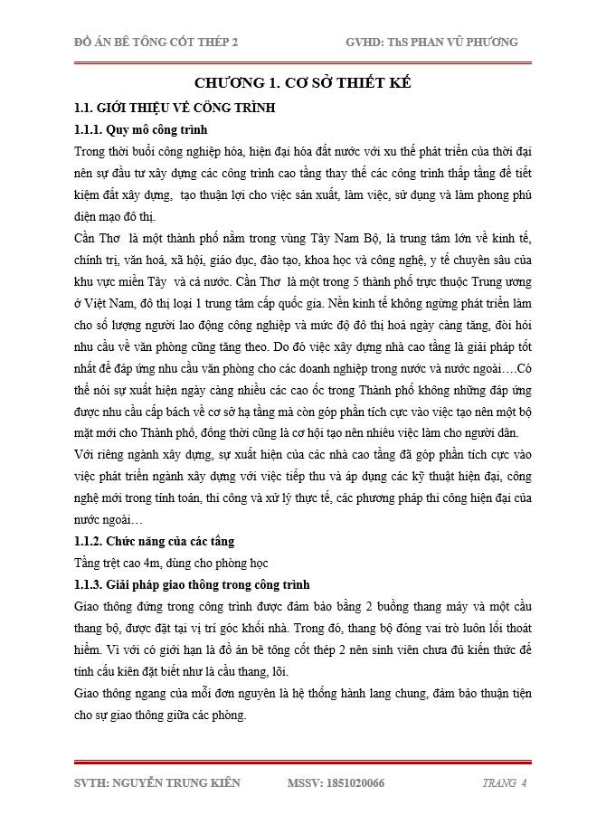 image for page Báo cáo Đồ án Tốt nghiệp Thiết kế công trình: Chung cư Park View