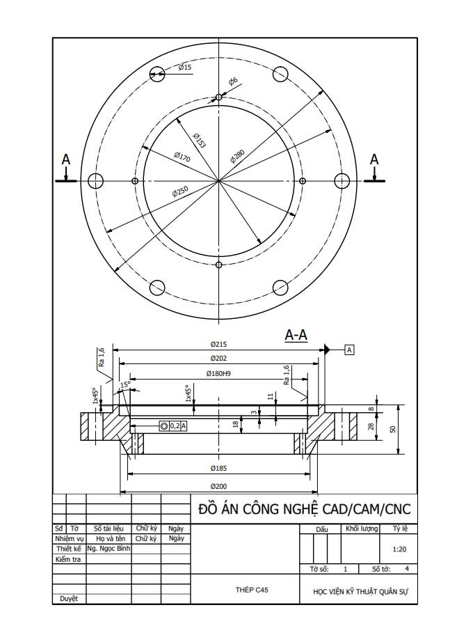 image for page Tổng hợp đồ án công nghệ CAD/CAM/CNC có bản vẽ AutoCAD kèm theo