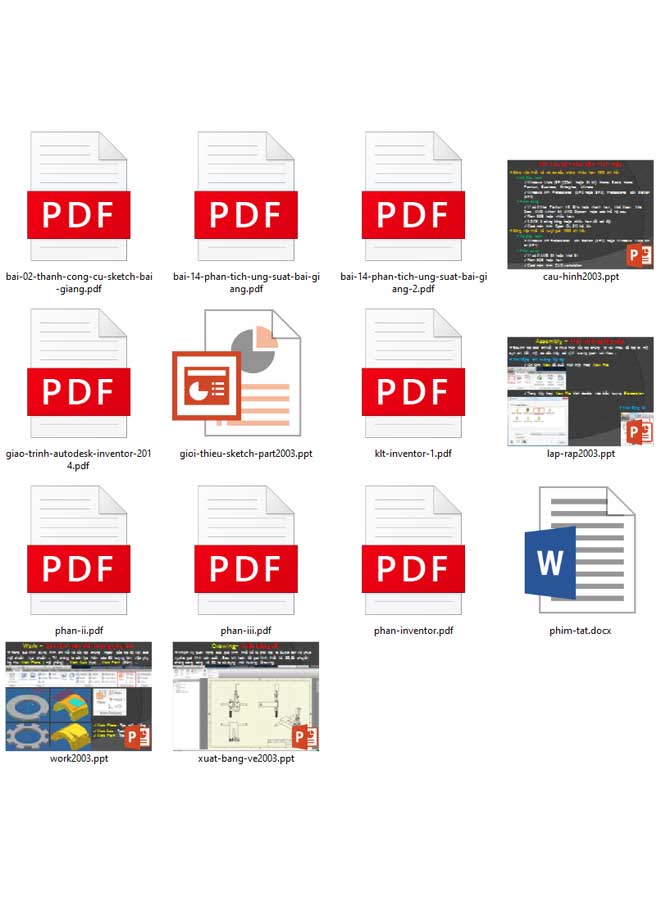 image for page Đồ án môn học CAD/CAM/CNC, bài giảng về inventor,  giáo trình cơ khí và sổ tay vẽ kỹ thuật cơ khí