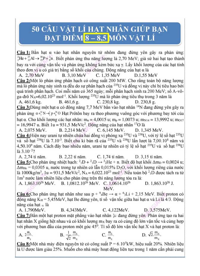 image for page Tài liệu và tổng hợp đề thi môn vật lý THPTQG