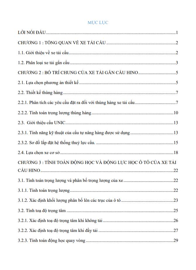 image for page Thiết kế xe tải gắn cẩu dựa trên xe cơ sở HINO