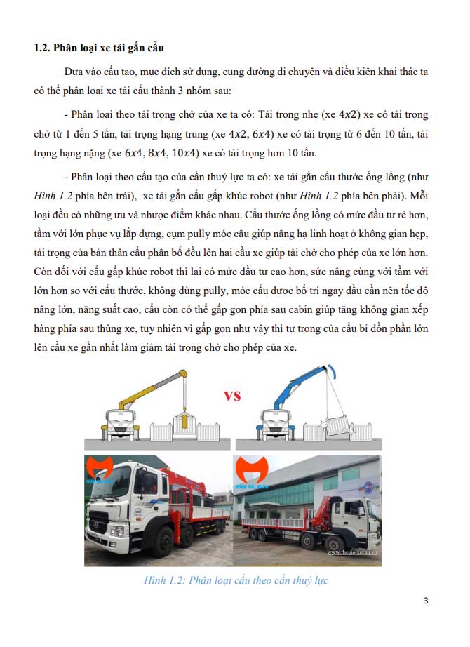image for page Thiết kế xe tải gắn cẩu dựa trên xe cơ sở HINO