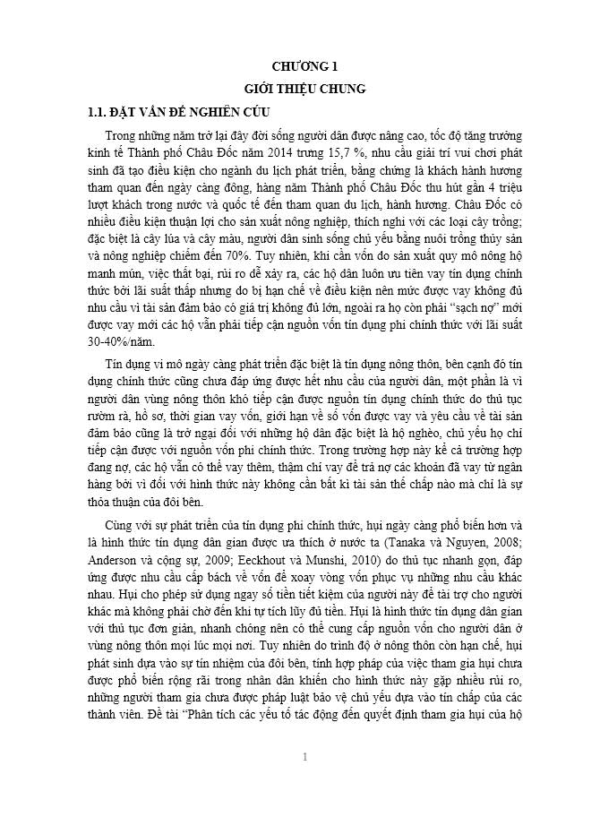 image for page Phân tích các yếu tố tác động đến quyết định tham gia hụi của hộ gia đình trên địa bàn thành phố châu đốc