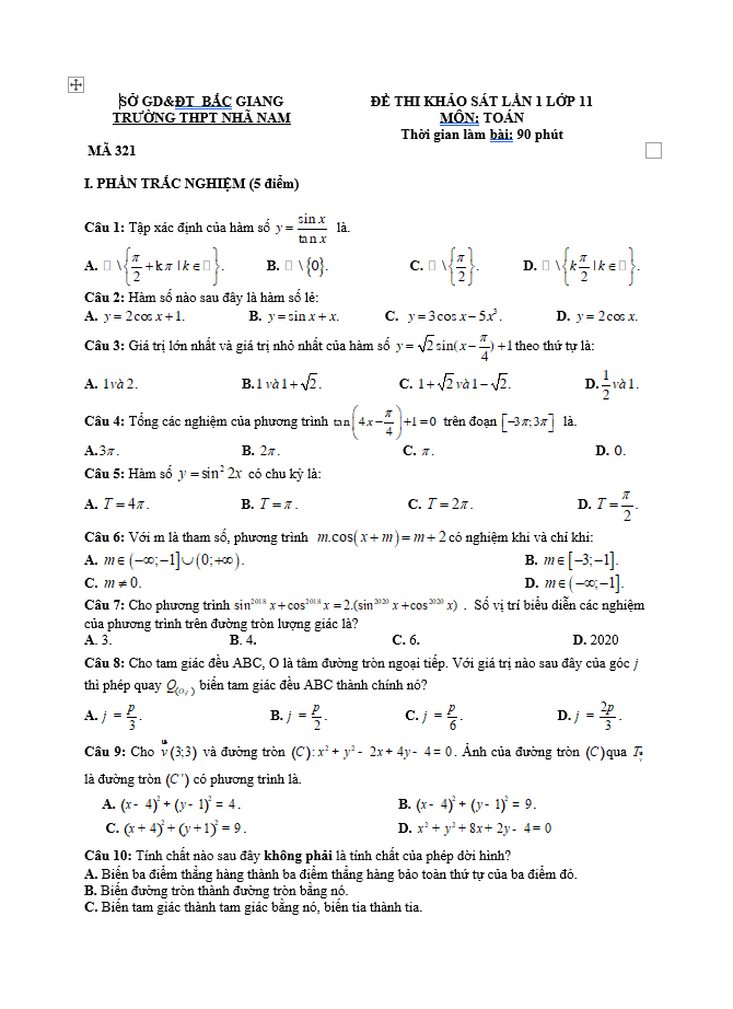 image for page Tổng hợp đề thi toán 11 