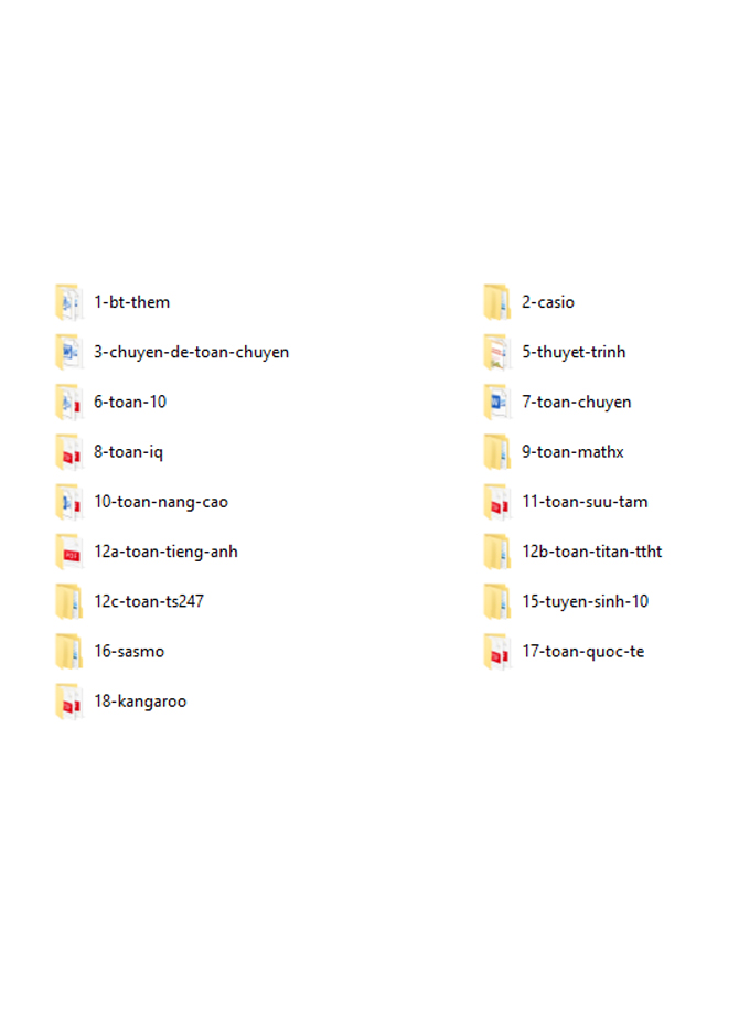 Tổng hợp tài liệu ôn thi môn Toán 