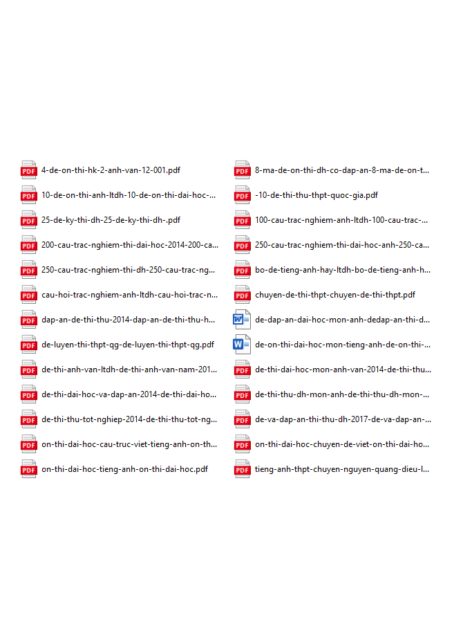 Tổng hợp tài liệu luyện thi đại học