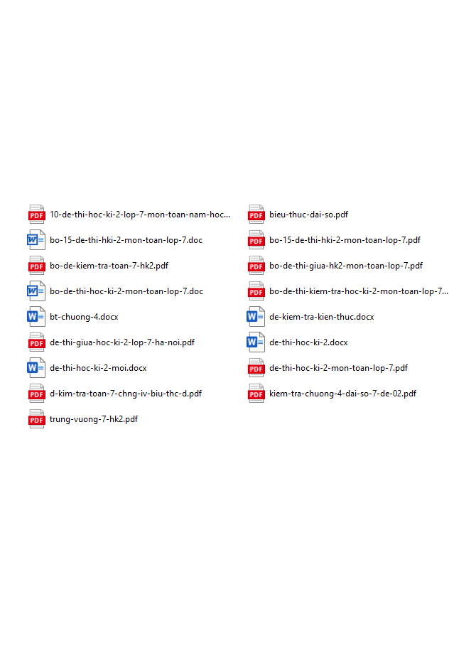 image for page Bộ tài liệu đề kiểm tra thi học kì và ôn tập môn toán 7