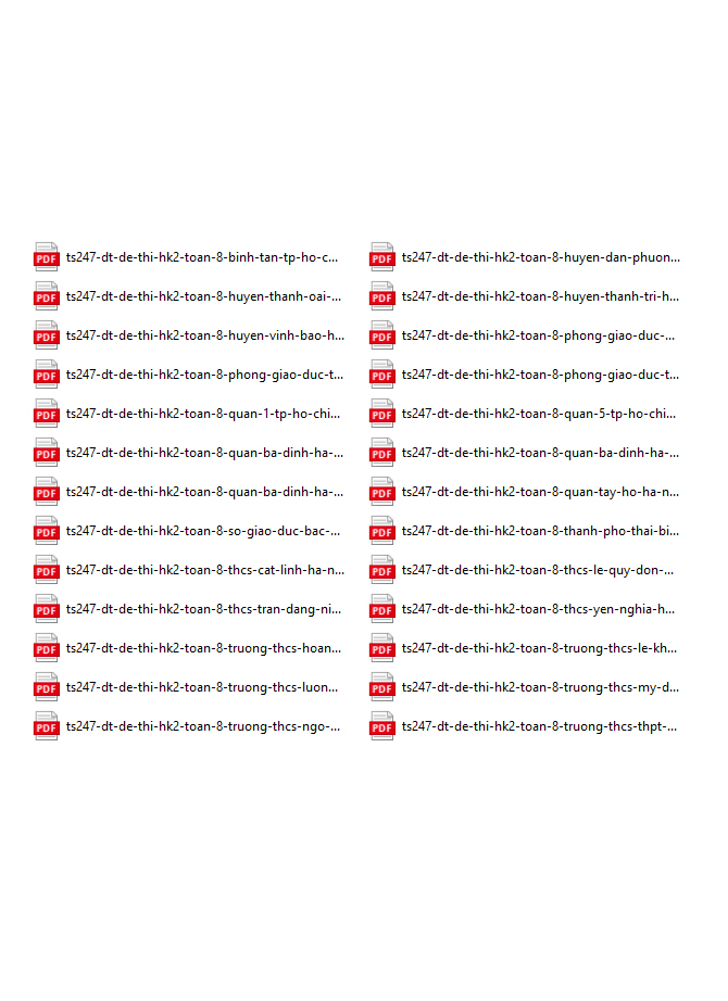 image for page Bộ tài liệu đề kiểm tra thi học kì và ôn tập môn toán 8